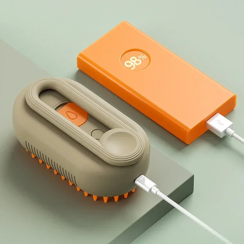 Purrfect Steam™ 3-in-1 Pet Grooming Brush – Hair Removal, Massage & Deep Clean