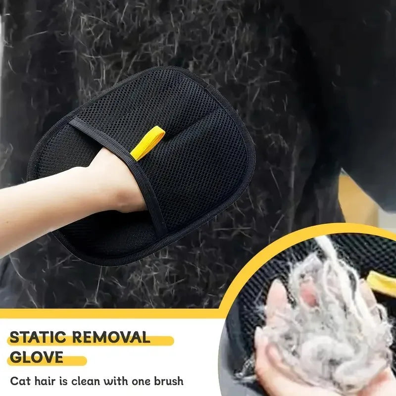 Bye Pet Hair, Hello Clean! Pet Hair and Yarn Gloves for Cleaning Cat Hair