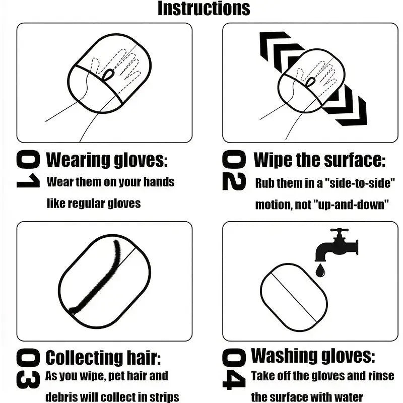 Bye Pet Hair, Hello Clean! Pet Hair and Yarn Gloves for Cleaning Cat Hair