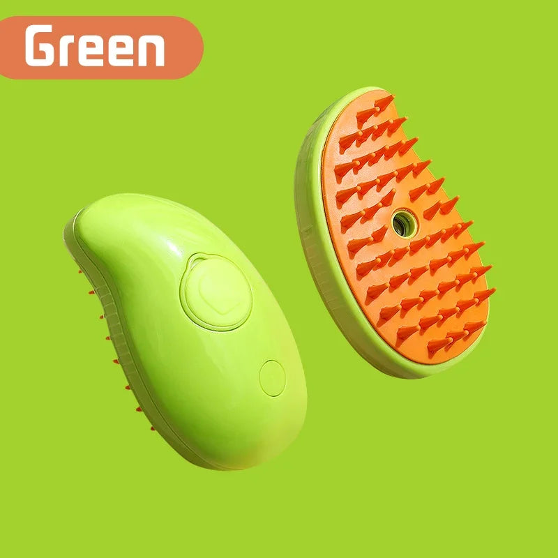 Purrfect Steam™ 3-in-1 Pet Grooming Brush – Hair Removal, Massage & Deep Clean
